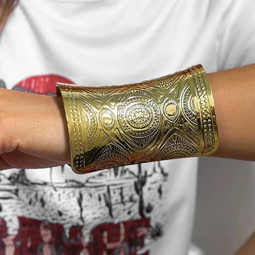 Vintage Elegant Open Ajustable Carved Cuff Bracelets Bangles for Women - Metal Wide Bracelets Indian Style Jewellery Gift - The Jewellery Supermarket